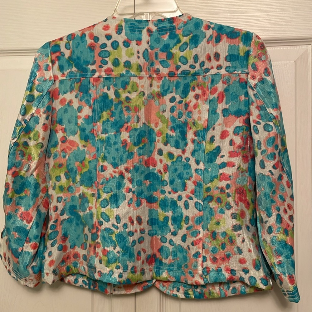 🌷Ruby Rd. 4 Petites Pattern Jacket with Shine - Picture 4 of 12